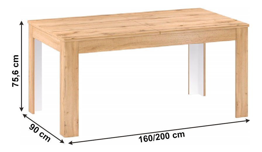 Jídelní stůl Palper (dub apalačský) (pro 6 až 8 osob)