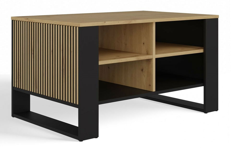 Konferenční stolek Maduro Slim 2 (dub artisan + černá)