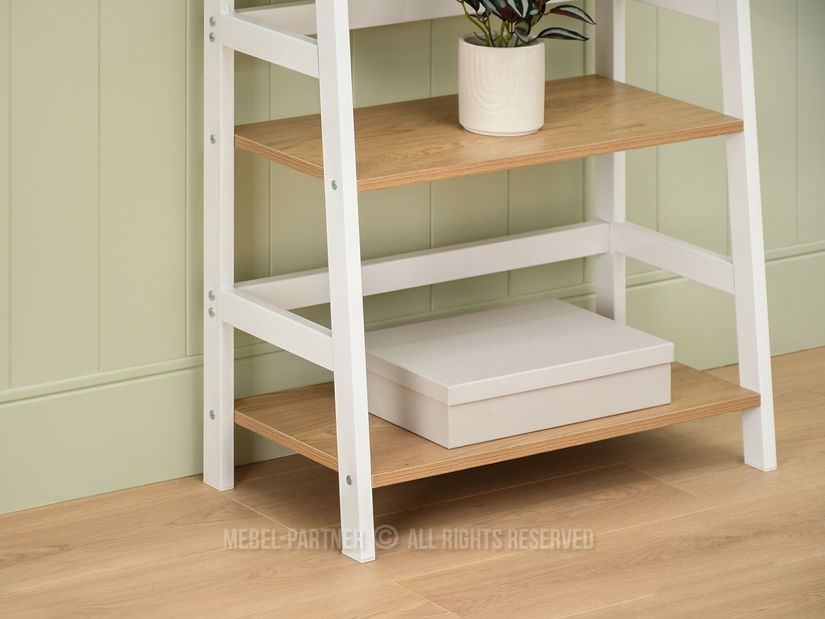 Regál Topaz (dub + bílá)