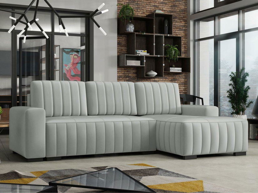 Rohová rozkládací sedačka s úložným prostorem Salvatore (Manila 14) (L)