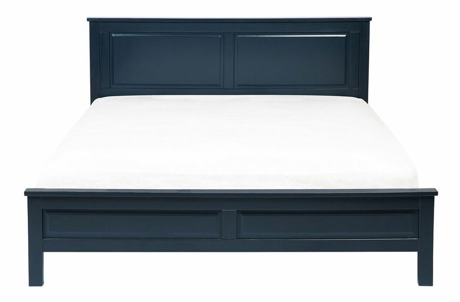 Manželská postel 160 cm OLIVE (s roštem) (modrá)