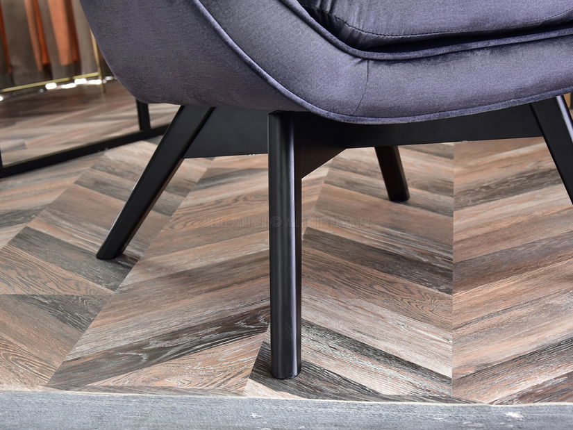 Designové křeslo Merch (grafitová + dub)