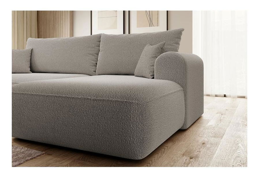 Rohová sedací souprava Olivo I (P) (světlobéžová + černá)