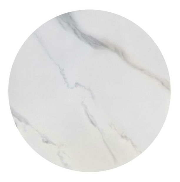 Konferenční stolek Acuna S (bílý mramor + černá)