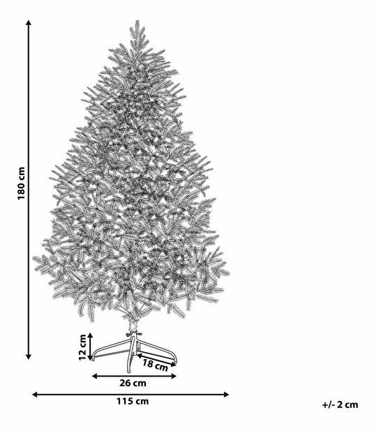 Umělý vánoční stromek 180 cm HALAX (zelená)