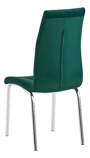 Jídelní židle Harison NEW (smaragdová + chróm)
