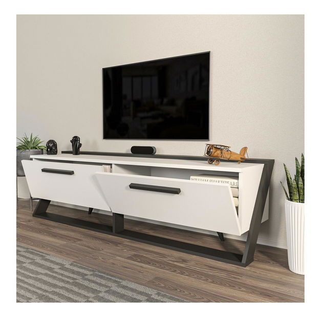 TV skříňka Astrodotti (bílá + černá)