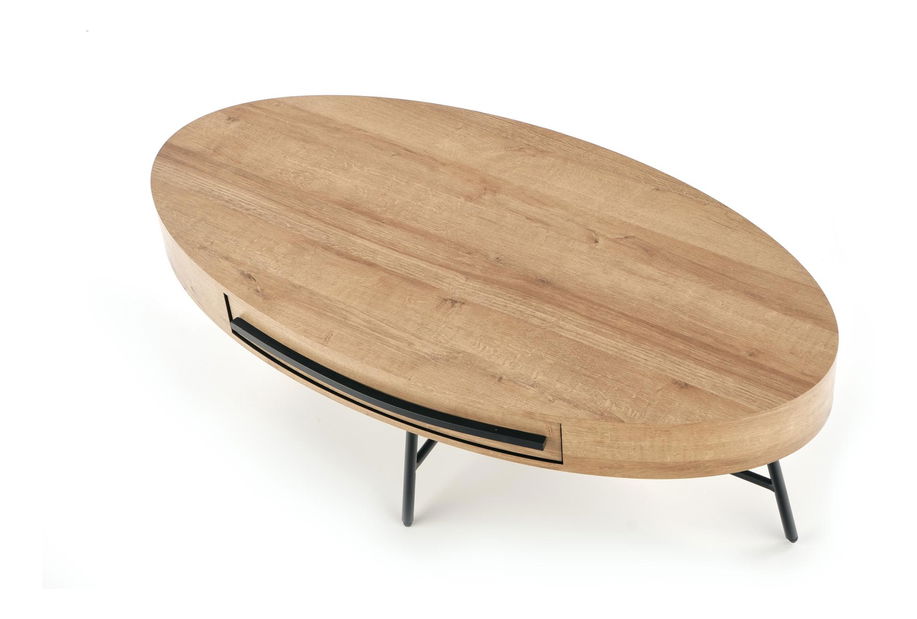 Konferenční stolek Corisa (dub zlatý + černá)