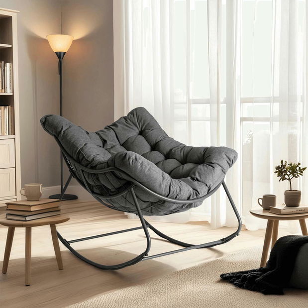 Houpací křeslo Levantado (šedá)