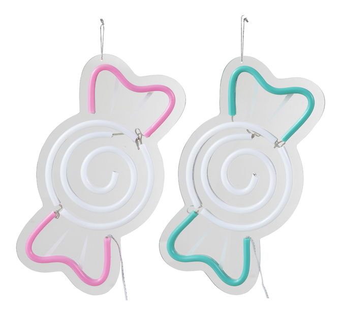 Lampa (růžová + bílá + modrá) 32x2x18cm