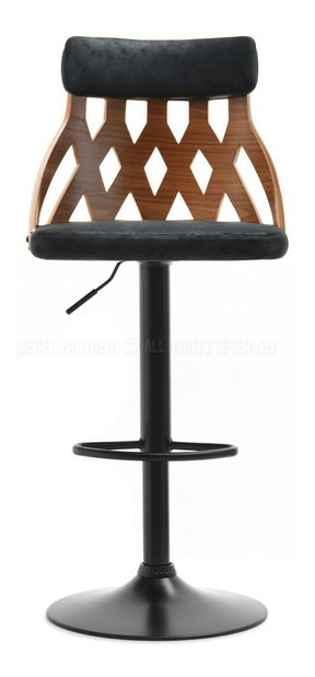 Židle Henriette (ořech tmavý + černá)