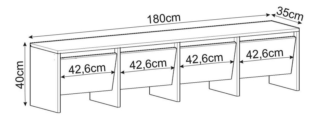 TV stolek/skříňka Larintisia (travertin)