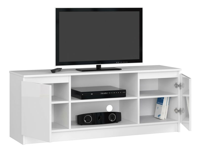 TV stolek Dariel (bílá vysoký lesk )