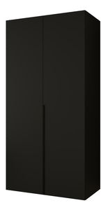 Šatní skříň 100 cm Alice 1 (černá + černá)