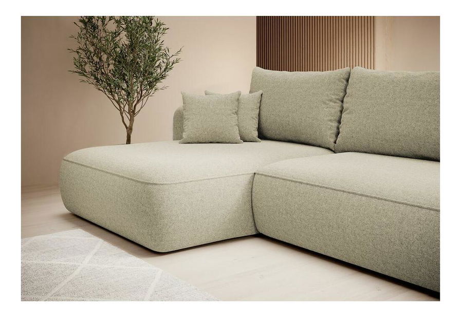 Rohová sedací souprava Fergie (L) (béžová + černá)