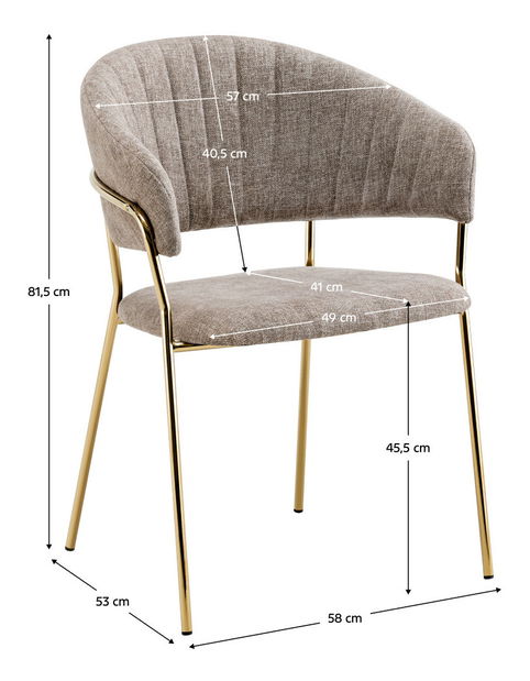 Designové jídelní křeslo Dasi 1