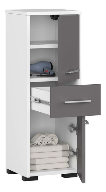 Koupelnová skříňka Farid TYP6 (bílá + šedá)