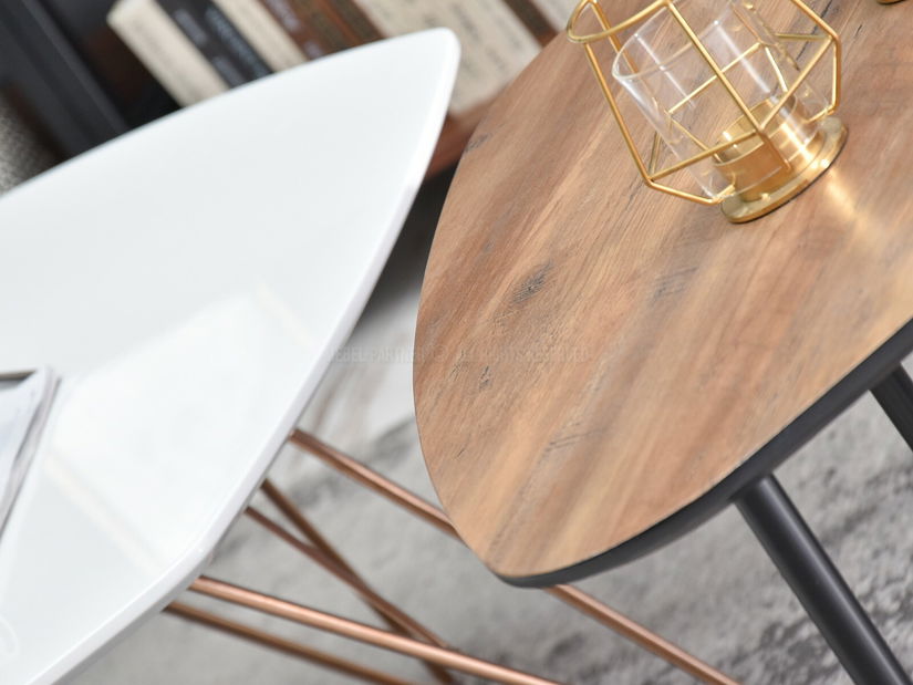 Konferenční stolek Petal Zest Xl (bílá + černá)