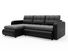 Rohová sedací souprava Vergil (černá + šedá) (L)