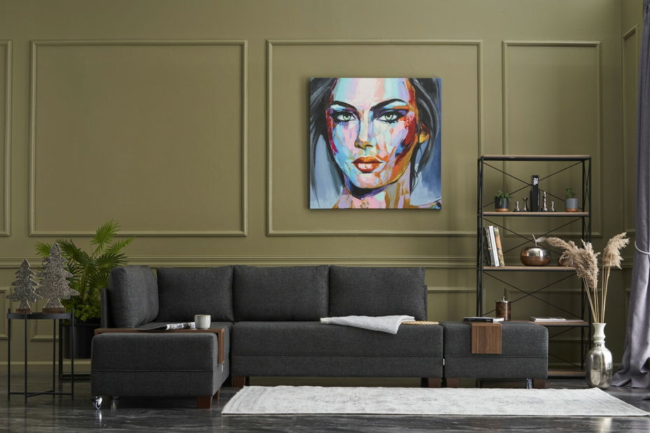 Rohová sedačka Flay 1 (antracit) (L)