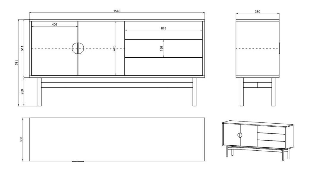 TV skříňka/stolek Stellia S1 (sivobéžová)