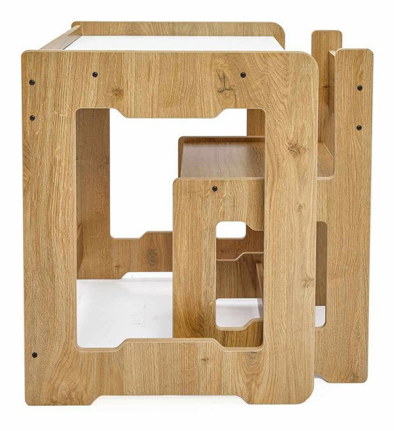  Set dětský stolek a židle Sease 2 (bílá + naturální)