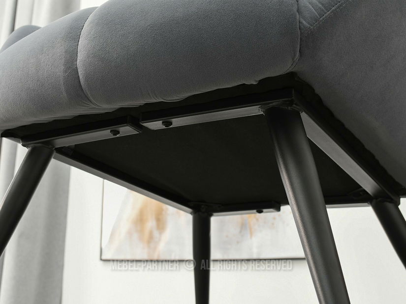 Křeslo Kikino (grafit + černá)