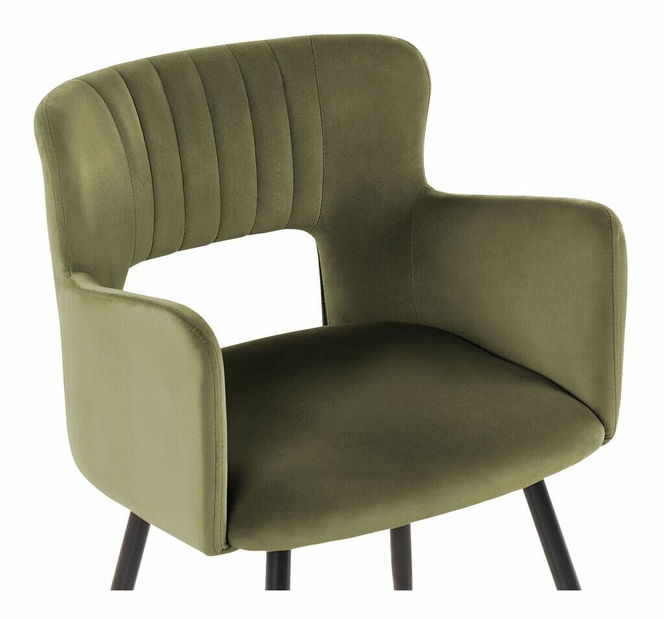  Set 2 ks jídelních židlí Shelba (olivově zelená)