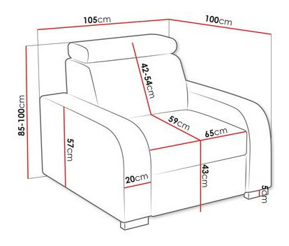 Křeslo Lyseri 1 (šedobílá)