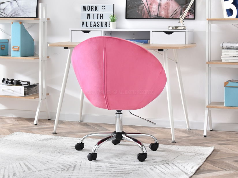 Křeslo Lush 4 (růžová + chromová)