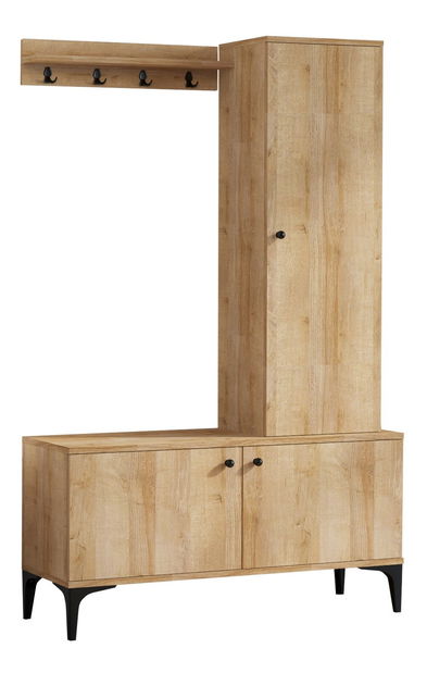 Předsíňová sestava Aliex 11 (Dub + Černá)