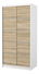 Šatní skříň Remea (bílá + dub sonoma)