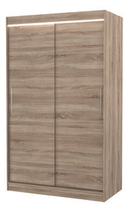 Šatní skříň Connor (truflová) (s led osvětlením)