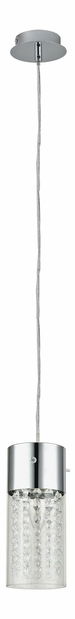Závěsné svítidlo Waterfall 6446 (chromová + průhledný krystal)