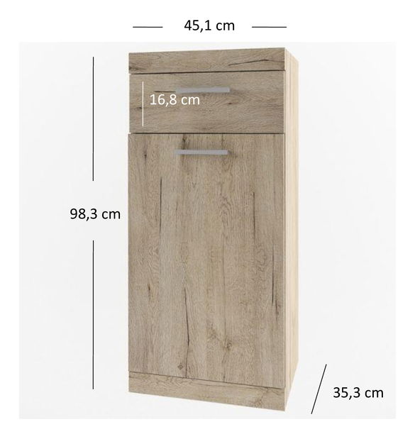 Komoda ORIT (dub san remo)