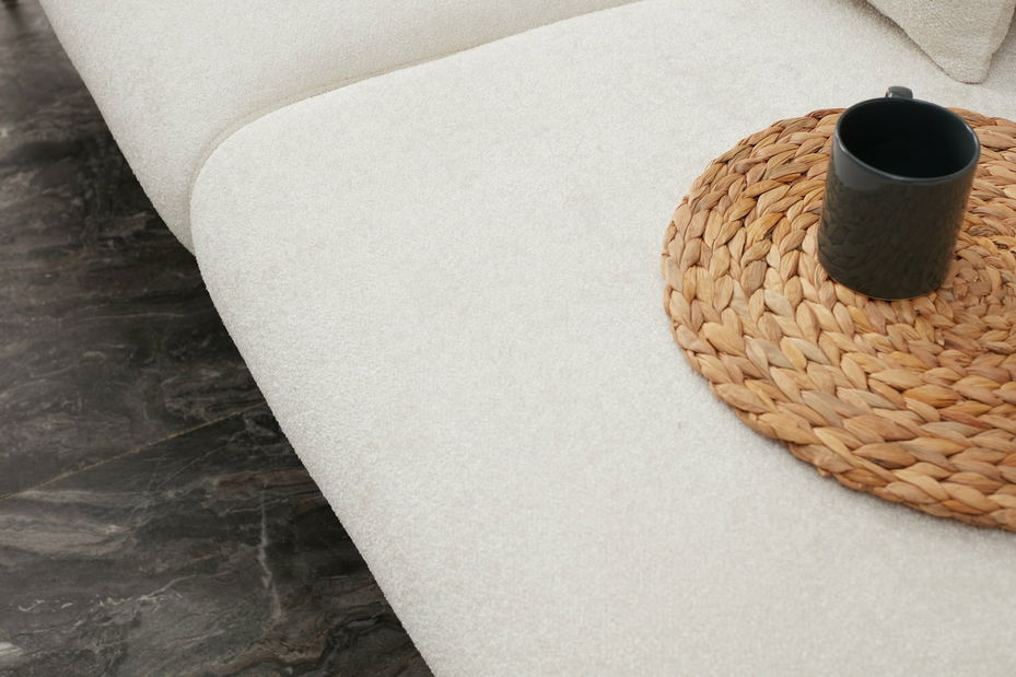 Rohová sedačka Simeon (L) (Krémová + Zlatá)