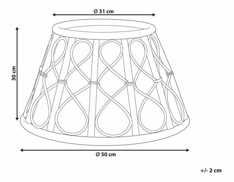 Ratanový kryt na stojan vánočního stromku ⌀ 50 cm Angeline (přírodní)