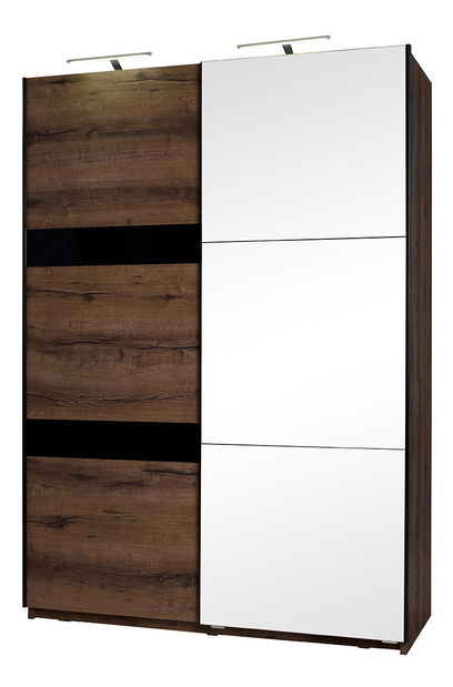 Šatní skříň Desayuno DSZ150 (dub monastery + lesk černý)