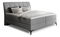 Boxspring postel 140 cm Alberto (šedá) (s matracemi)