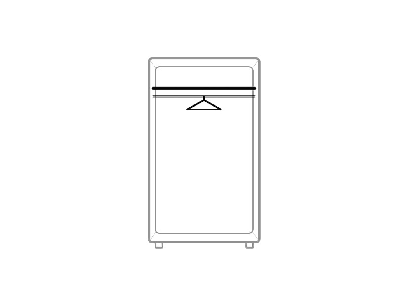 Šatní skříň Camber C2 (bílá)