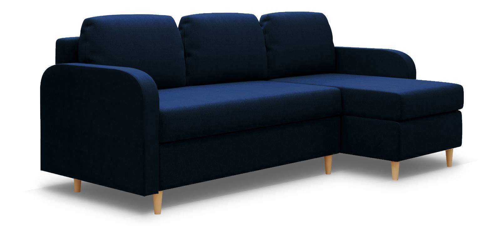 Rohová sedací souprava Marty (P) (tmavě modrá)