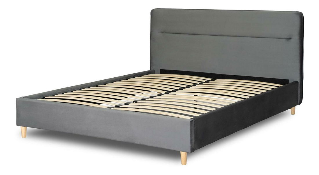 Manželská postel 160 cm Beasain (šedá) (s roštem)