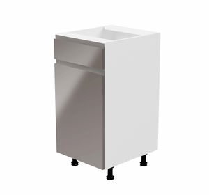 Dolní kuchyňská Skříňka D40S1 Aurellia (bílá + lesk šedý) (L)