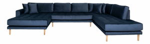 Rohová sedací souprava ve tvaru U (L) Lvaveriaora U (tmavě modrá)