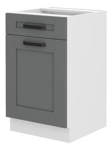 Dolní kuchyňská skříňka Lucid 50 D 1F 1S (dustgrey + bílá)