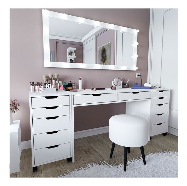 Toaletní stolek Durun 55 (bílá matná)