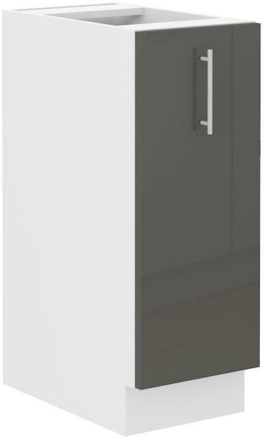 Dolní kuchyňská skříňka Lavera 30 D CARGO BB (korpus: bílá + fronta: lesk šedý)