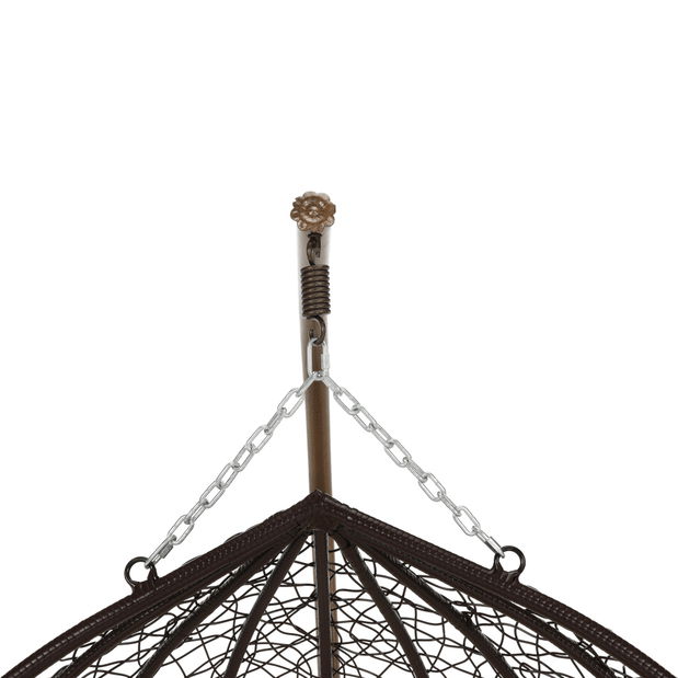 Závěsné 2-křeslo Dali (hnědá + krémová) *výprodej