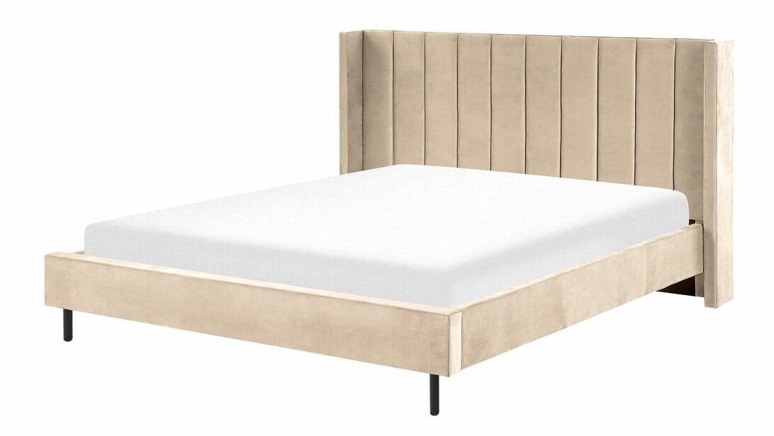 Manželská postel 180 cm Vue (béžová) (s roštem)