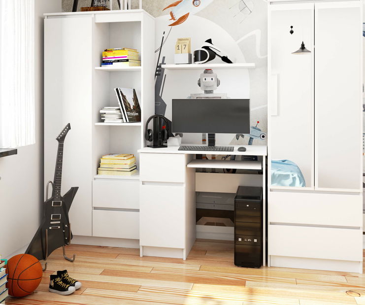 PC stolek Bhaskar (bílá) (L) *bazar